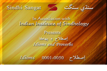 Sindhi Idioms (Istillah)